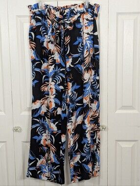 Lili Sport: Women's Floral Wide-Leg Pants - Size 1X